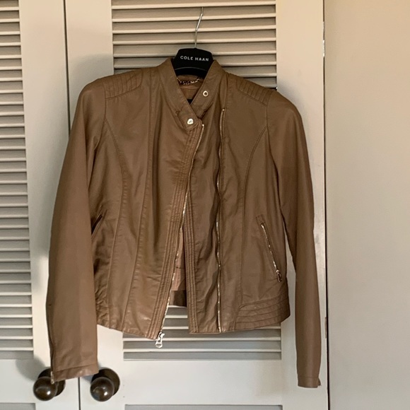 Outfit Cole Haan Jacket Leather Cole Haan Lambskin Leather Moto